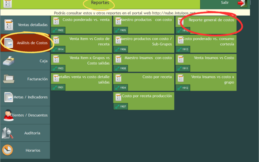 REPORTE GENERAL DE COSTOS